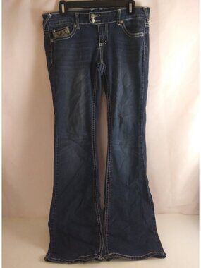 Vanity Premium Collection Curvy Embroidered Jeweled Bootcut Jeans Size 29/33
